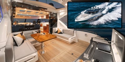 Expansive aft cockpit in the Riviera 6000