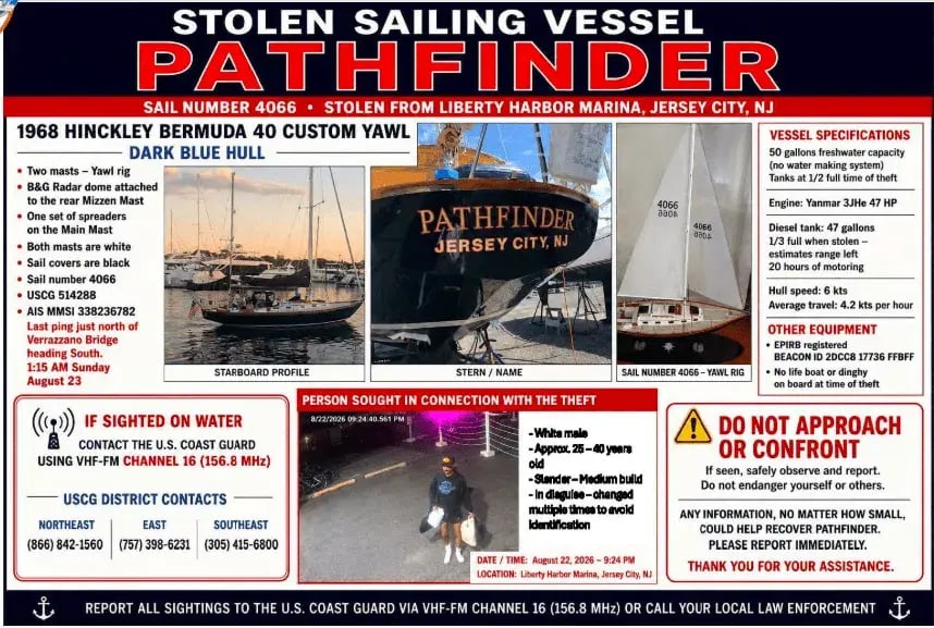 Pathfinder stolen boat flyer