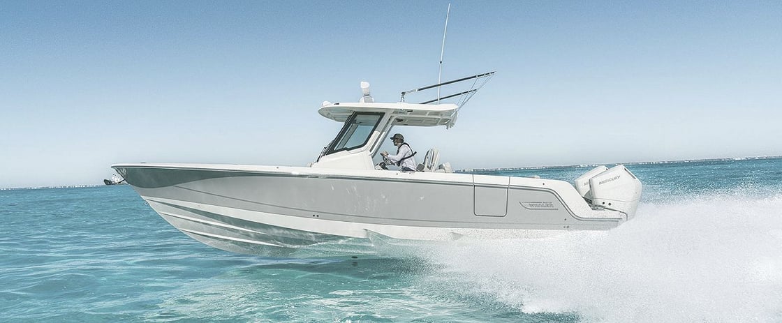 Boston Whaler 330 Outrage portside running shot