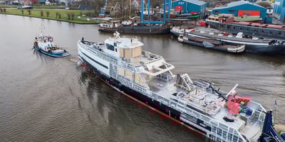 No Destination Superyacht under tow