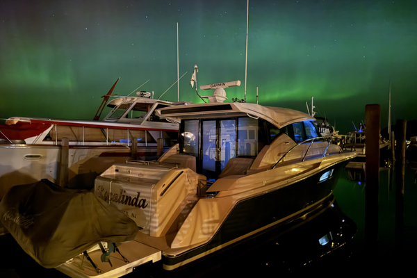 Northern Lights in Leland, MI. Rosalinda is a Tiara 44. Currently on the Great Loop.