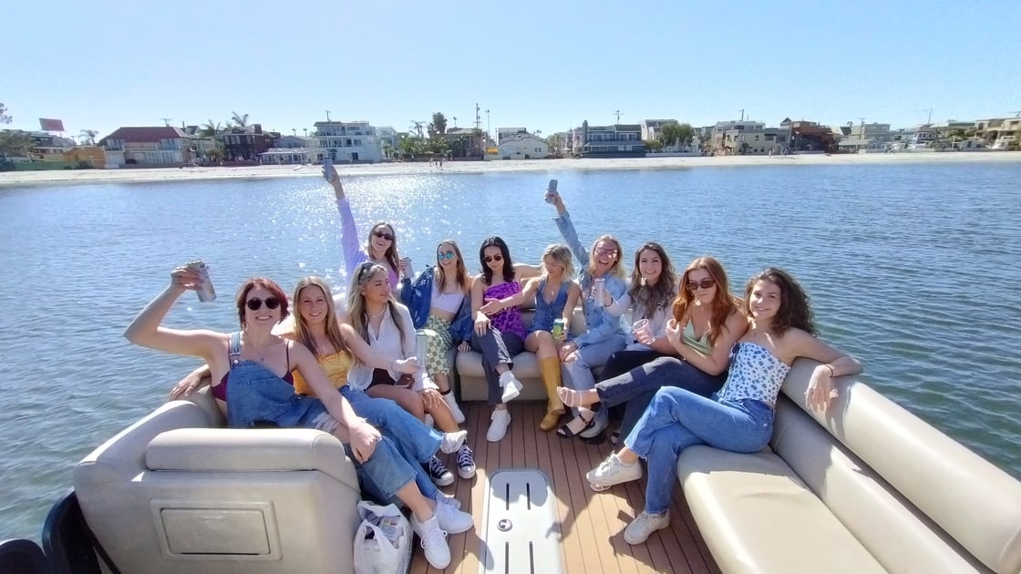 San Diego and 3 of the pics is on a 43 welcraft portofino and the other 2 pics are pontoon boats3