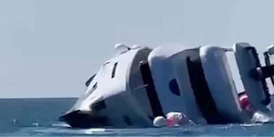 Sinking superyacht