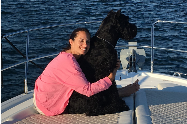 Sunbathing with my dog in beautiful 1000 Islands