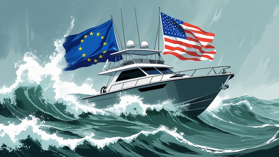 US EU Tarrifs with a boat
